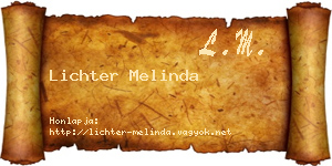 Lichter Melinda névjegykártya